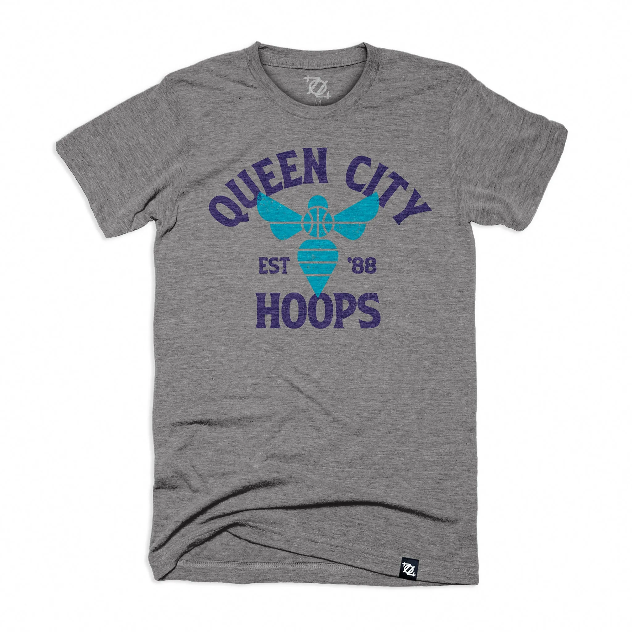 704 Shop Queen City Hoops Tee - Gray (Unisex)