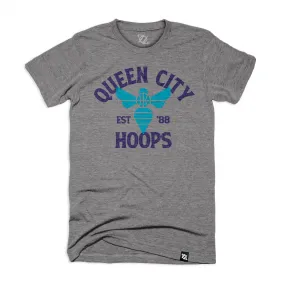 704 Shop Queen City Hoops Tee - Gray (Unisex)