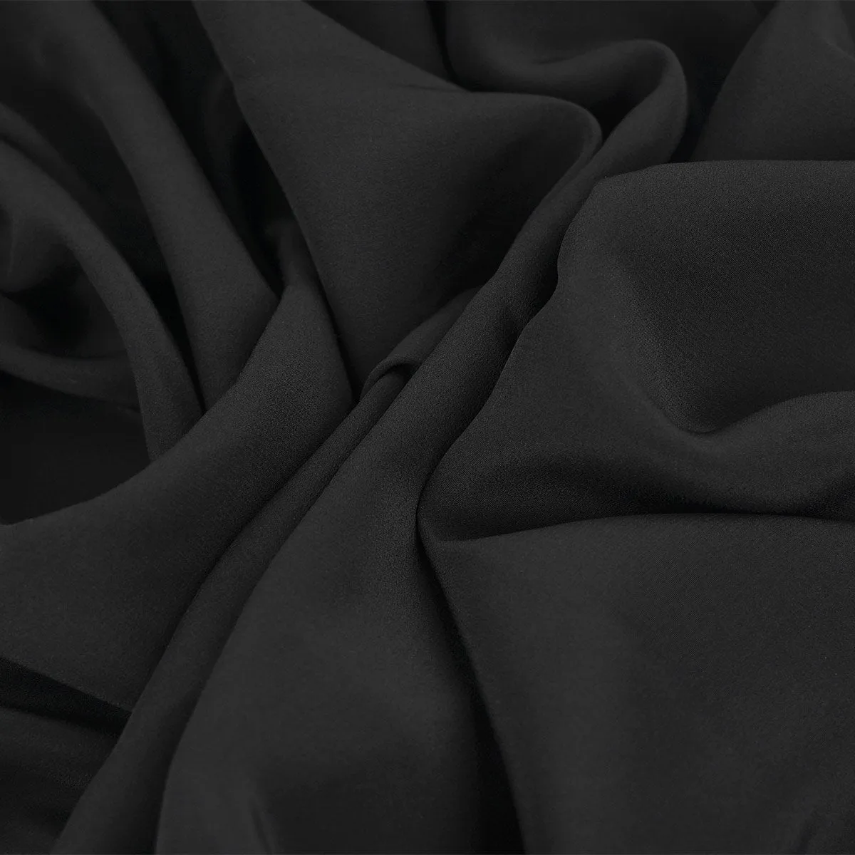 Black Chiffon Silk Fabric 98866