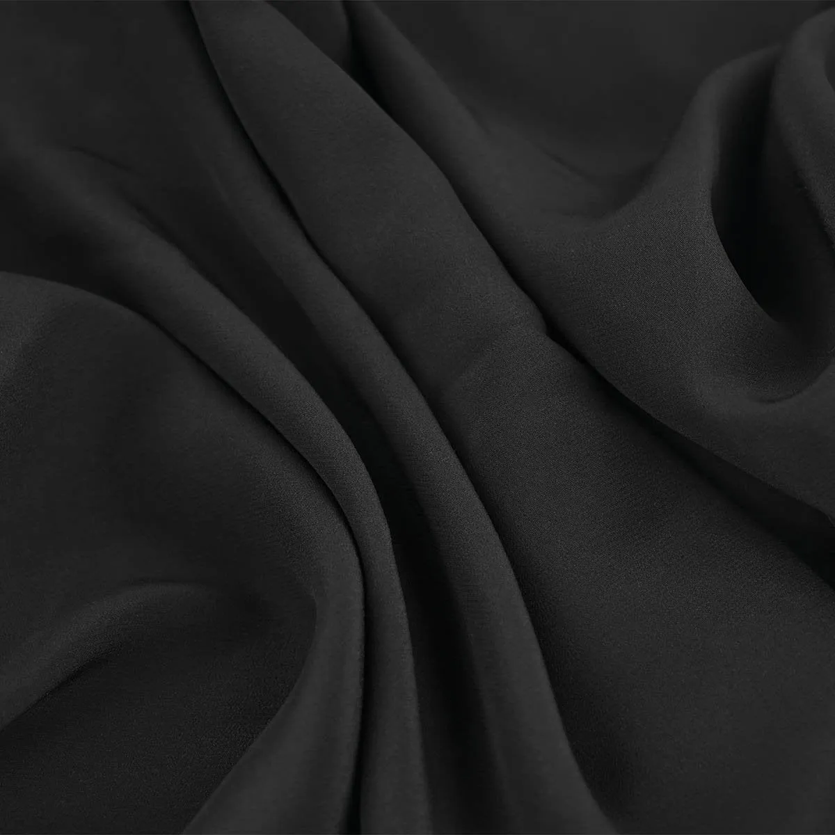 Black Chiffon Silk Fabric 98866