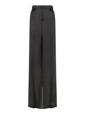 Black Satin Loose Trousers