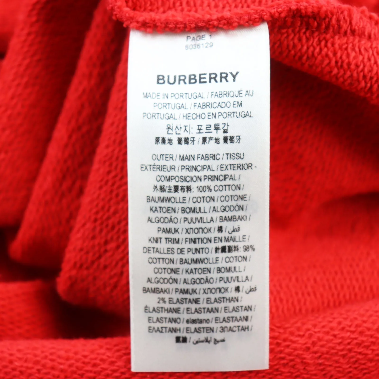 Burberry LOVE Print Oversized Hoodie Red S