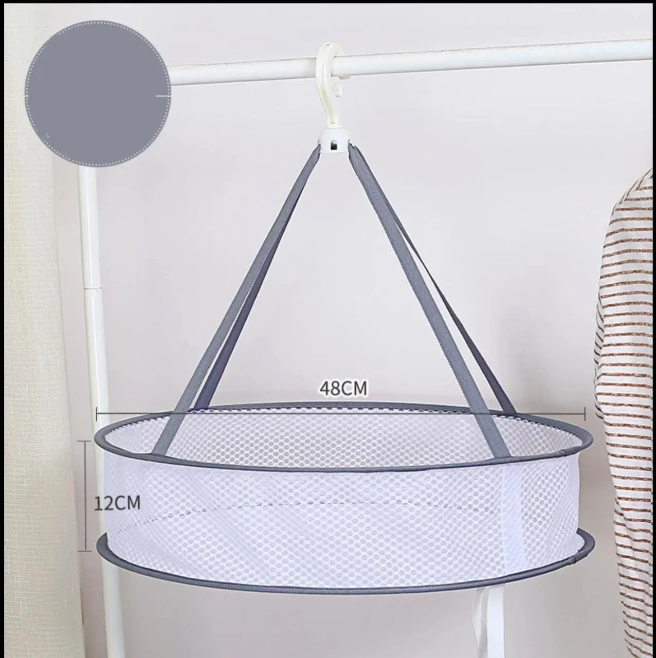 Clothes Drying Basket, Hanging Sweater Net Pocket, Thickened Anti-Deformation Cardigan Drying Rack, Double Layer Socks Drying Bag, Drawing Laundry Basket