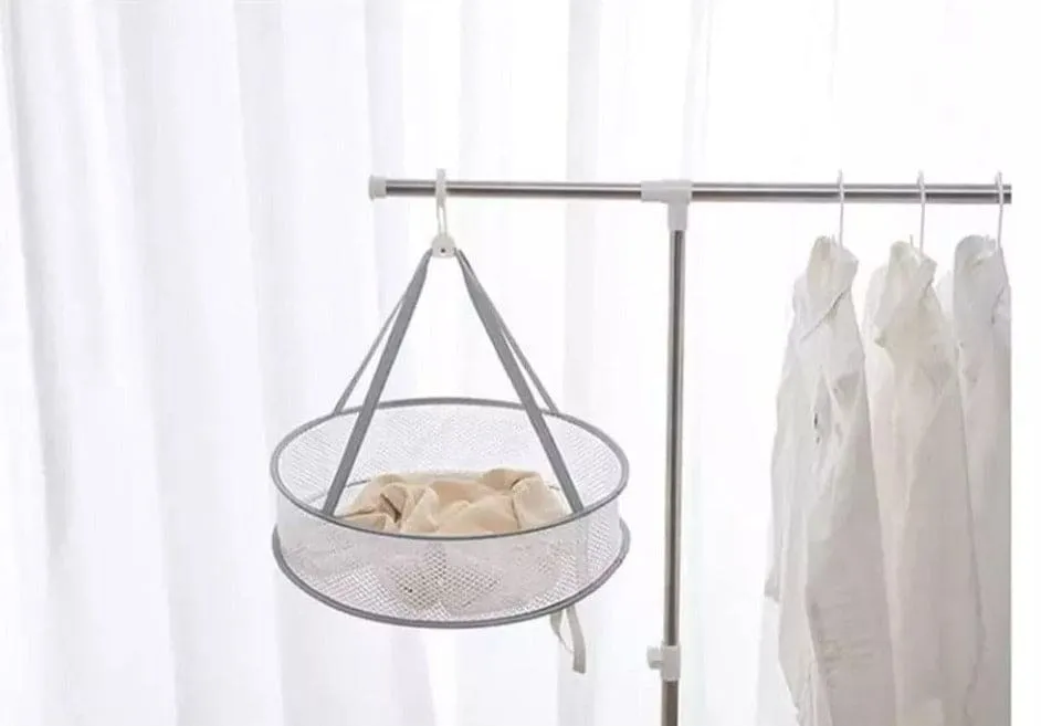 Clothes Drying Basket, Hanging Sweater Net Pocket, Thickened Anti-Deformation Cardigan Drying Rack, Double Layer Socks Drying Bag, Drawing Laundry Basket