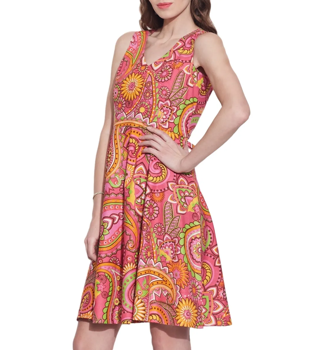 Clothes For Women Cotton Printed Dress,Machine Washable,W-CPD40-1615, Size-40 Inch