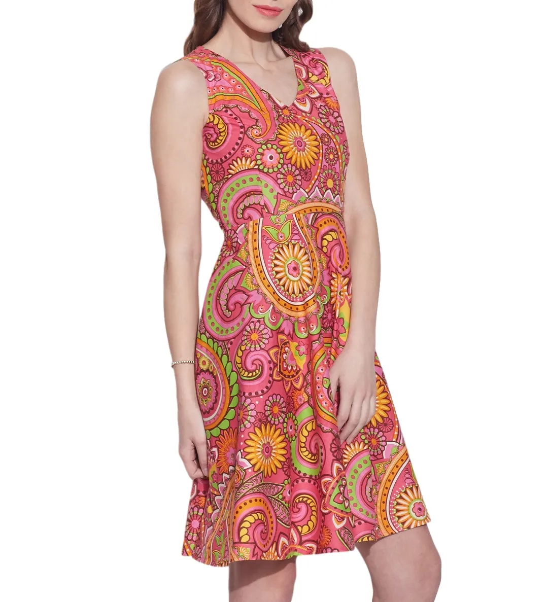 Clothes For Women Cotton Printed Dress,Machine Washable,W-CPD40-1615, Size-40 Inch