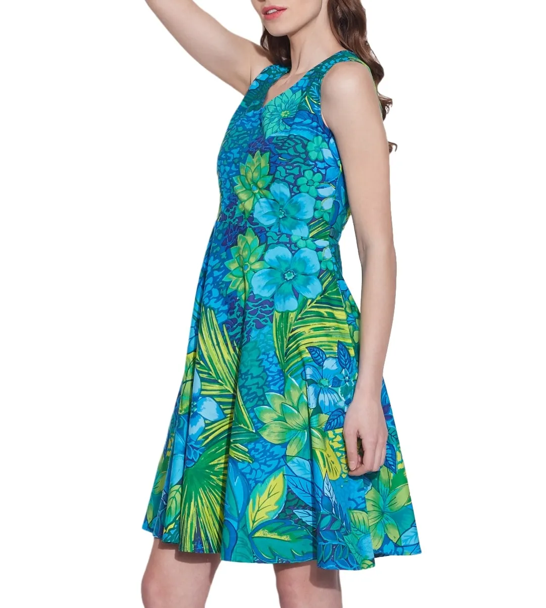 Clothes For Women Cotton Printed Dress,Machine Washable,W-CPD46-1624, Size-46 Inch