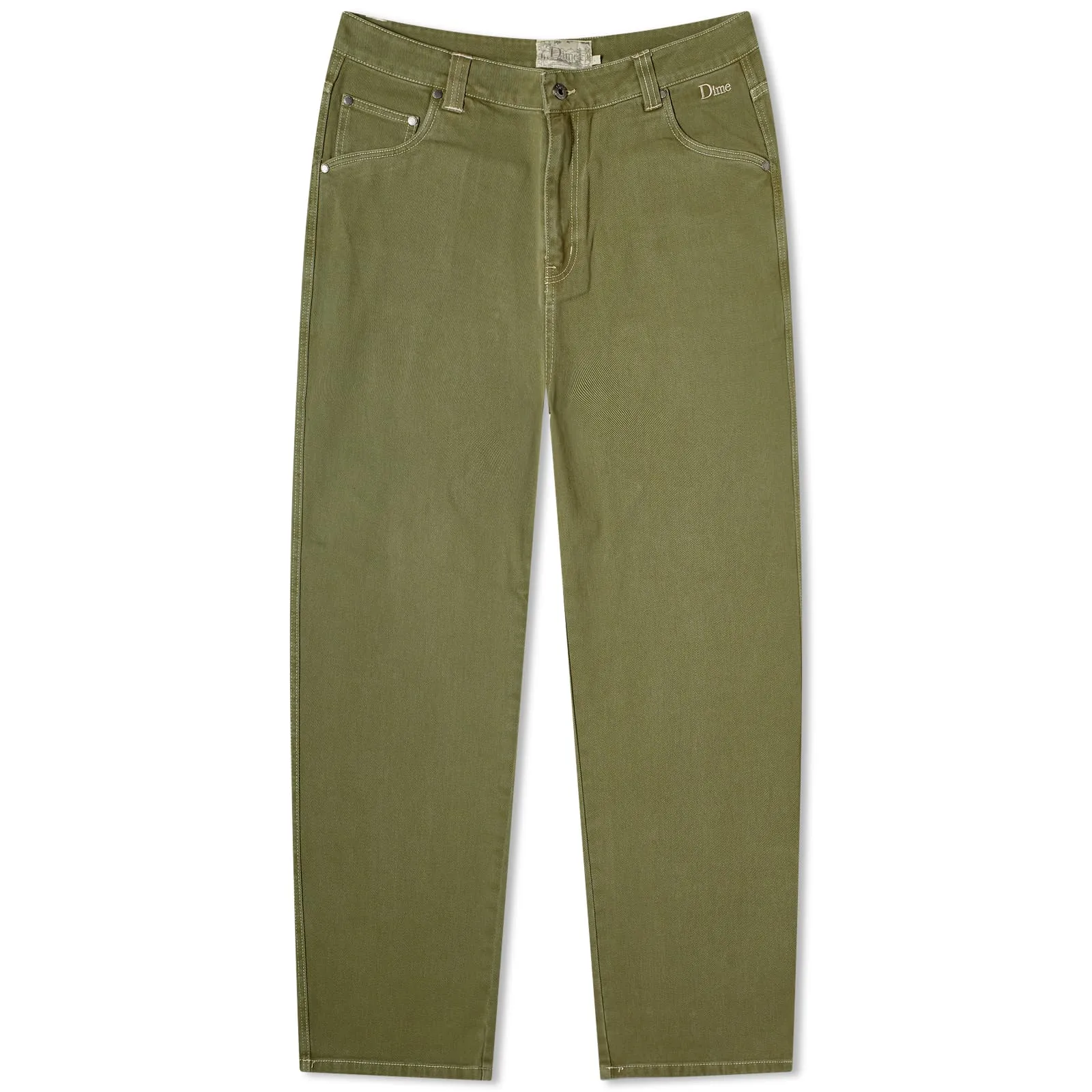 Dime Classic Relaxed Denim Pant, Washed Green