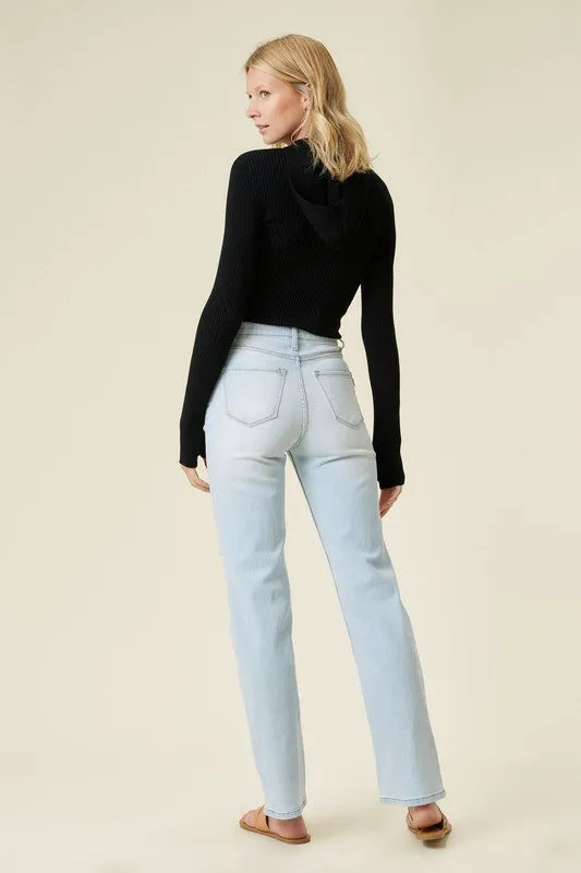 Distressed Wide Leg Jeans - online exclusive