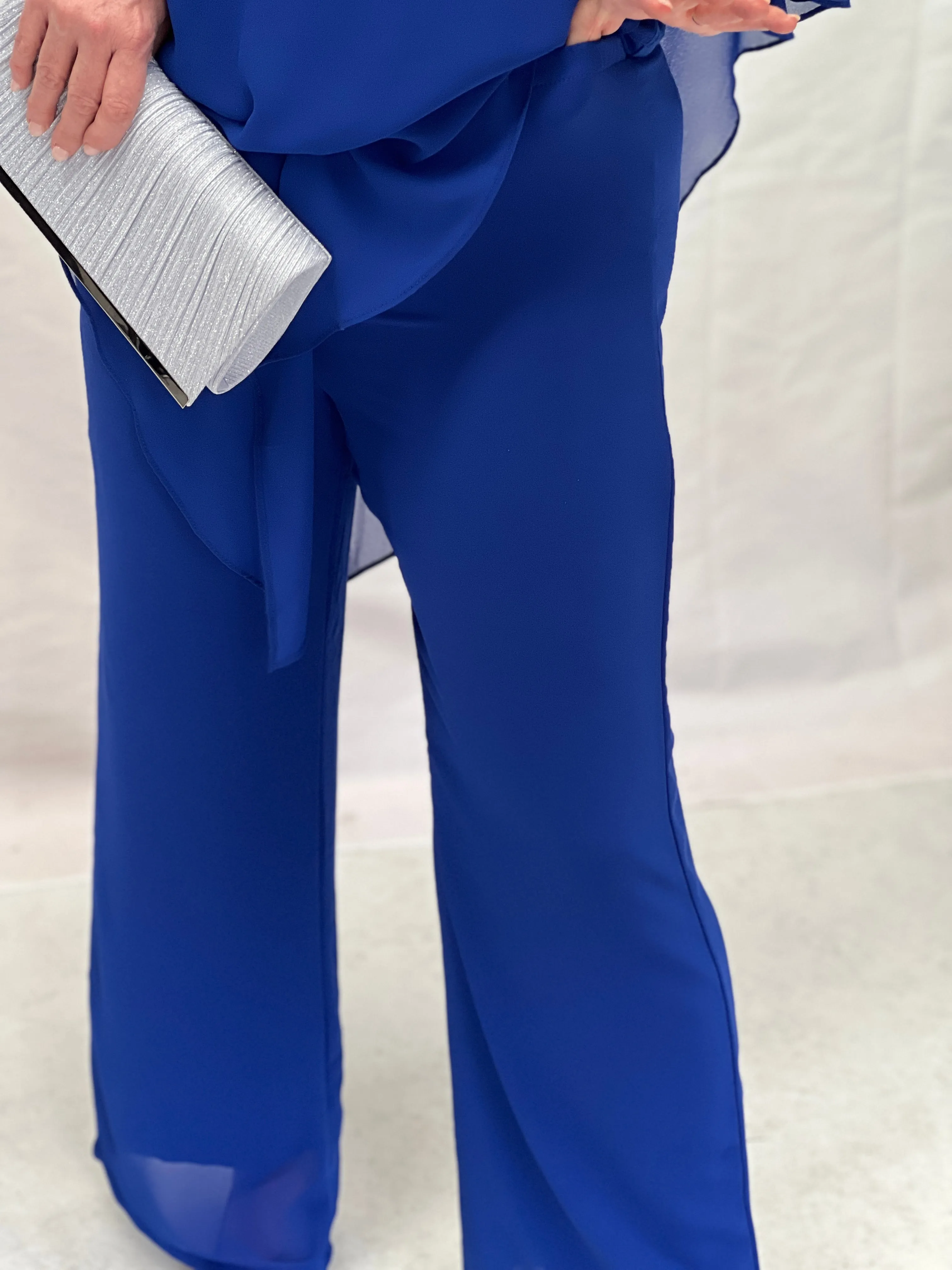 Faith Royal Chiffon Pants