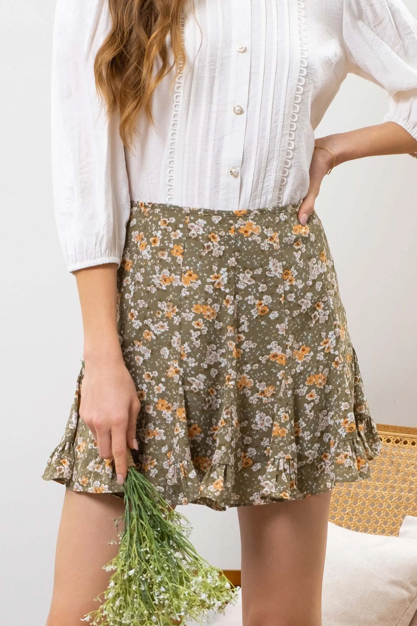 FLORAL MINI SKIRT