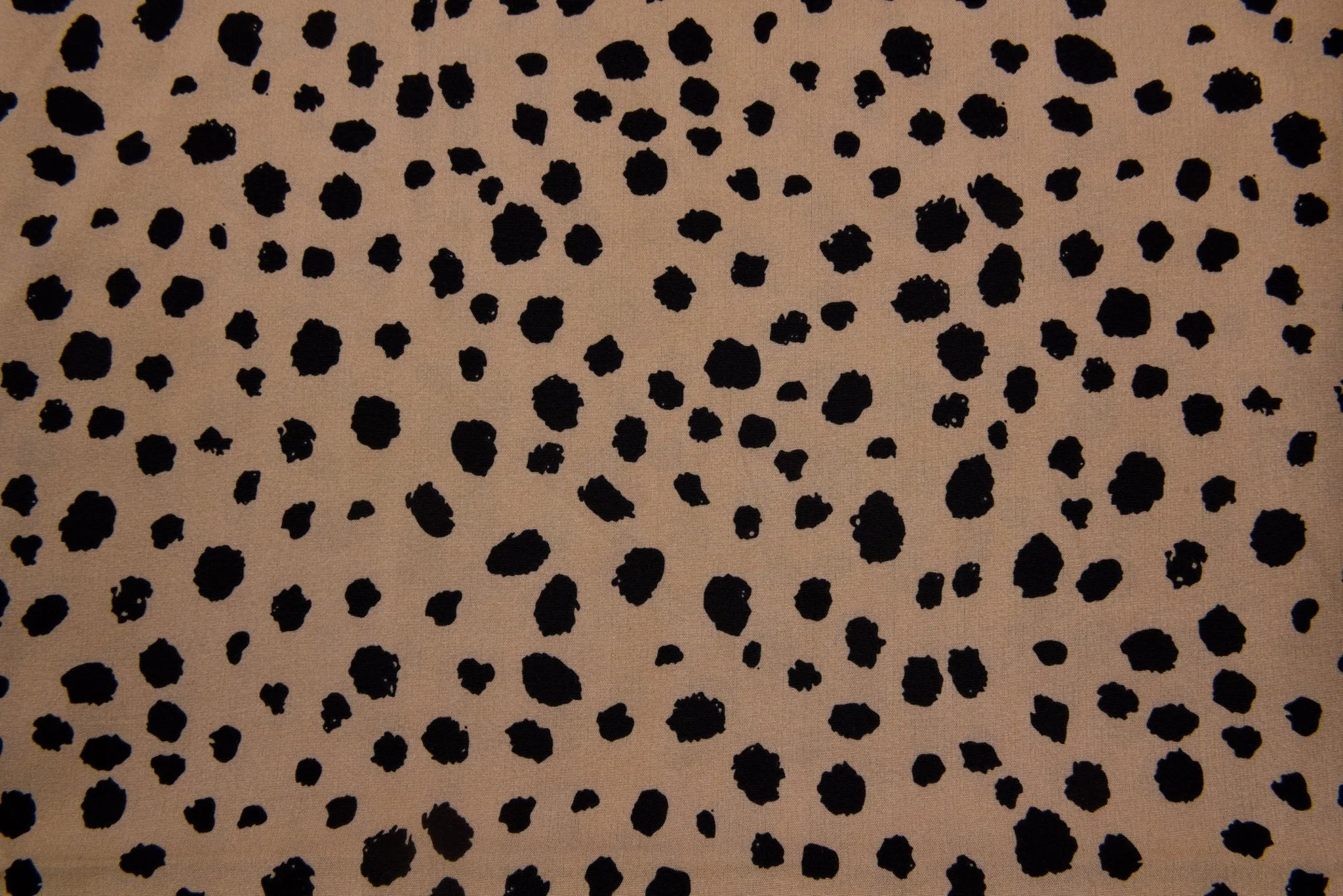 Four way Stretch Chiffon Cow Spots Printed