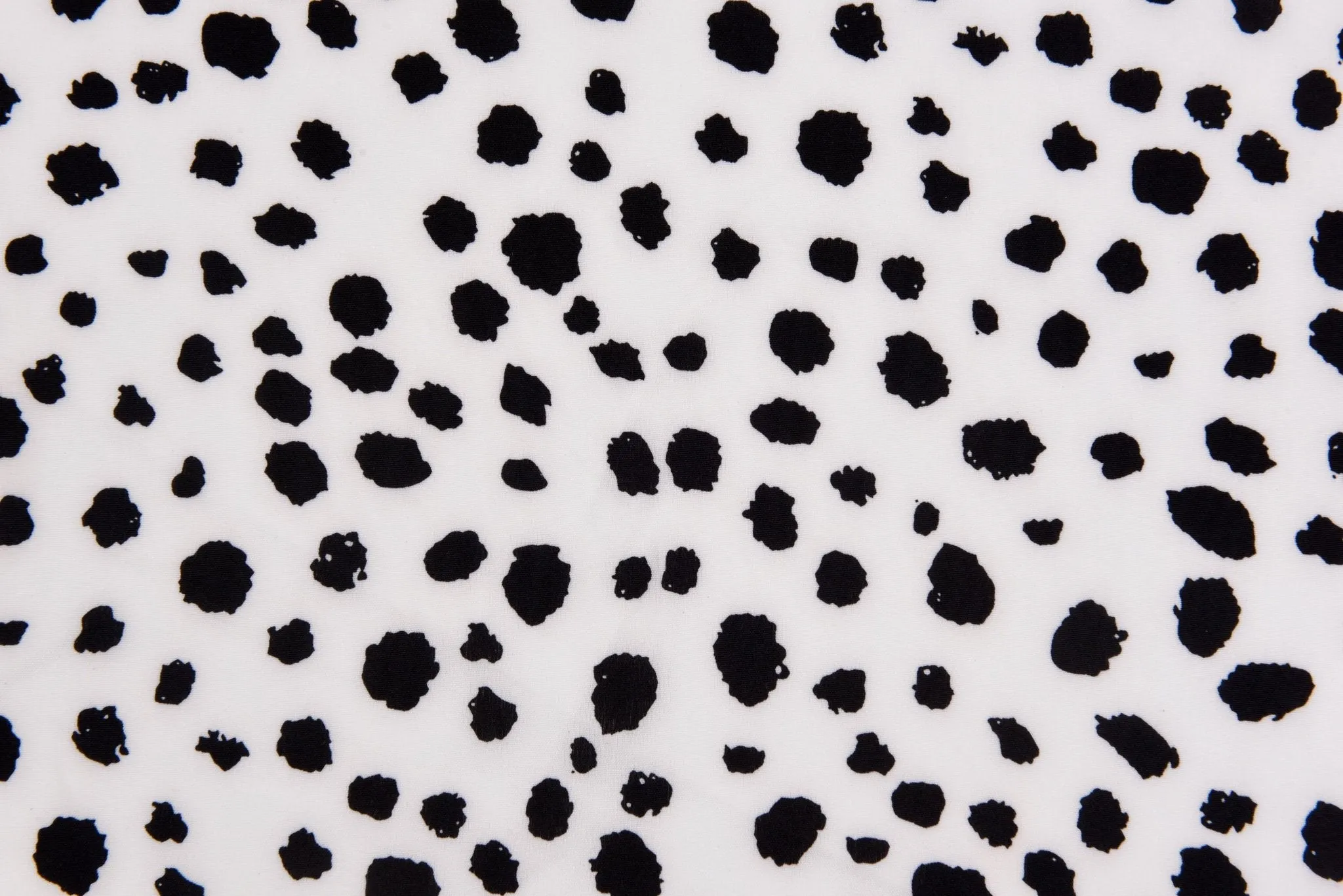 Four way Stretch Chiffon Cow Spots Printed