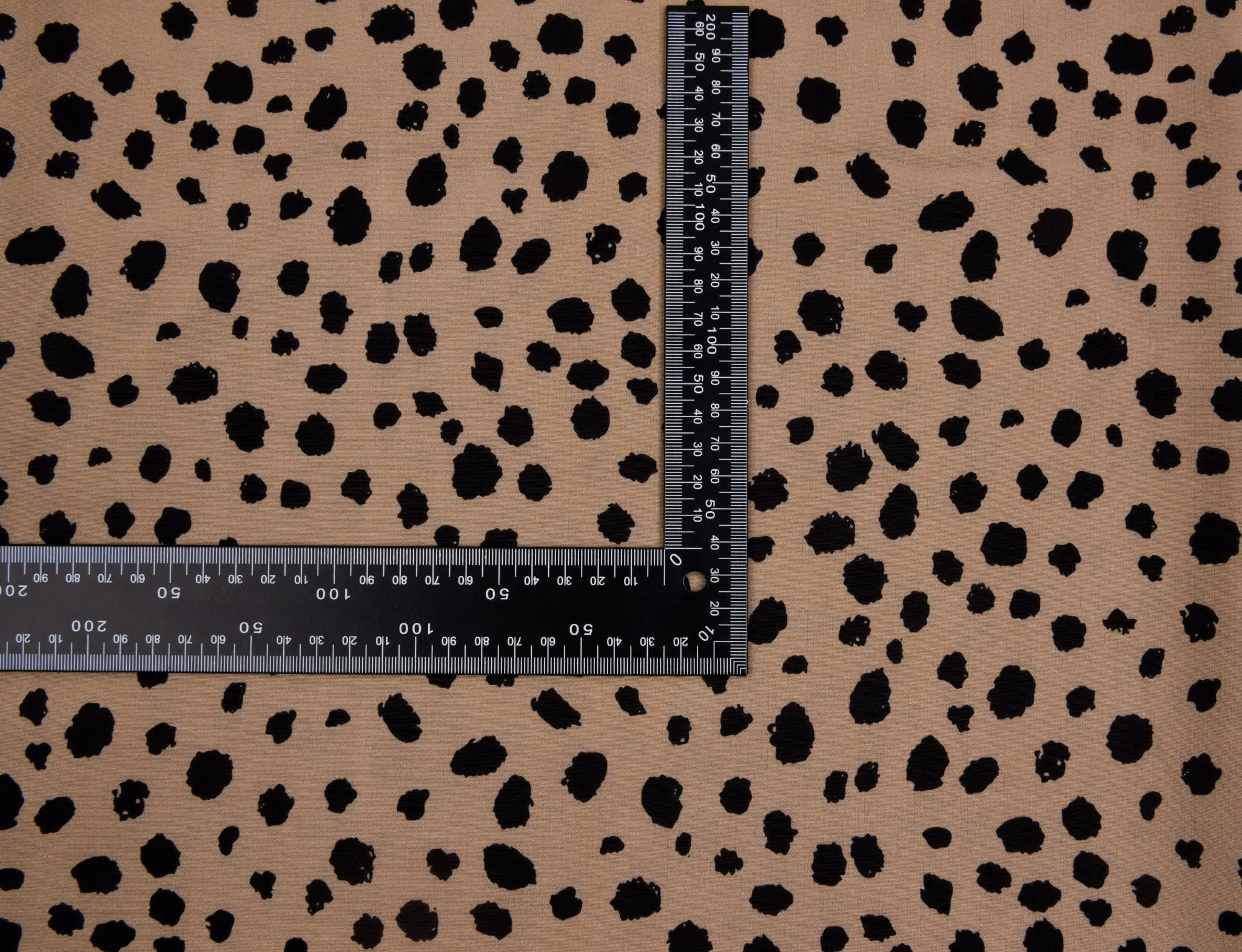 Four way Stretch Chiffon Cow Spots Printed