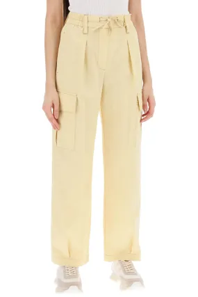 gabardine utility pants with pockets and