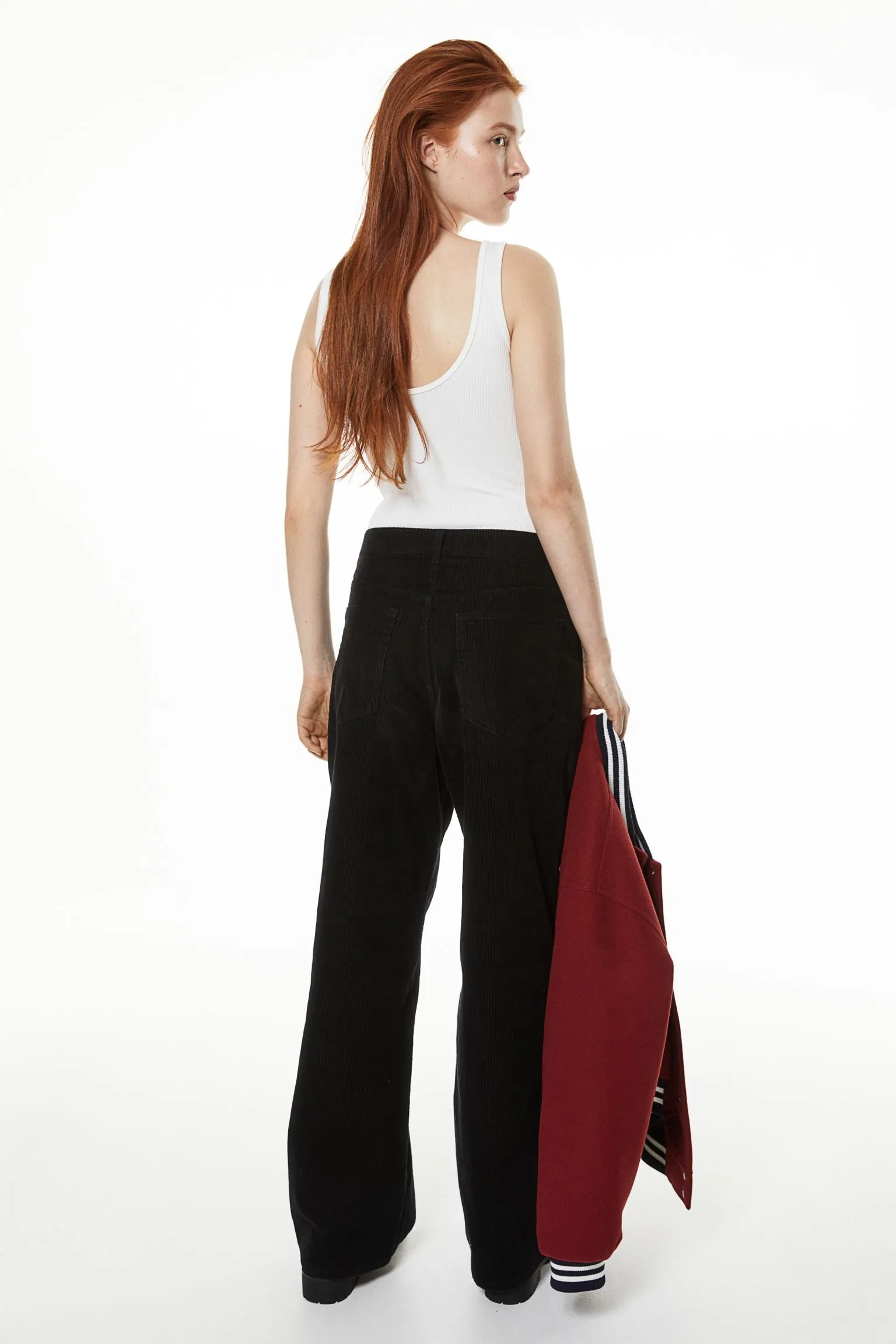 H&M Corduroy trousers, black