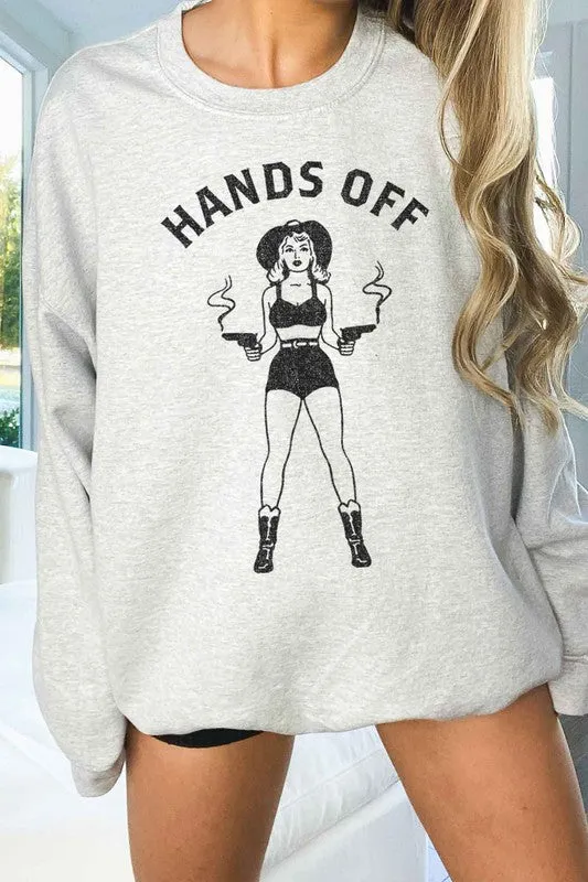 HANDS OFF WESTERN OVERSIZED SWEATSHIRT