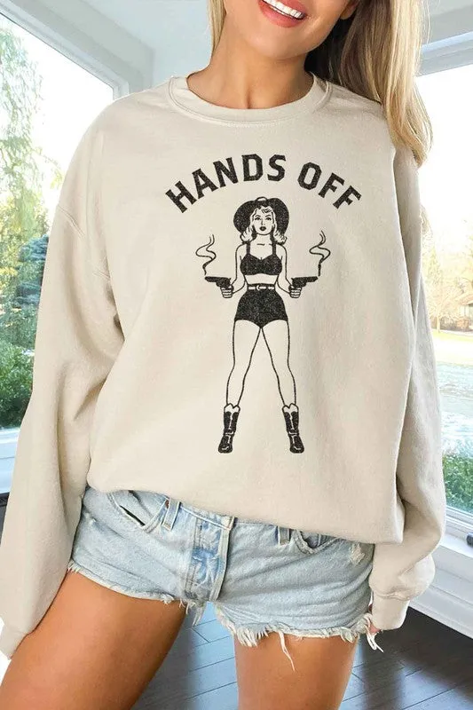 HANDS OFF WESTERN OVERSIZED SWEATSHIRT