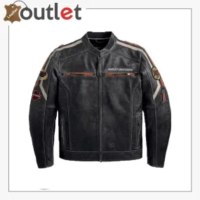 Harley Davidson Black Boxford Leather Jacket