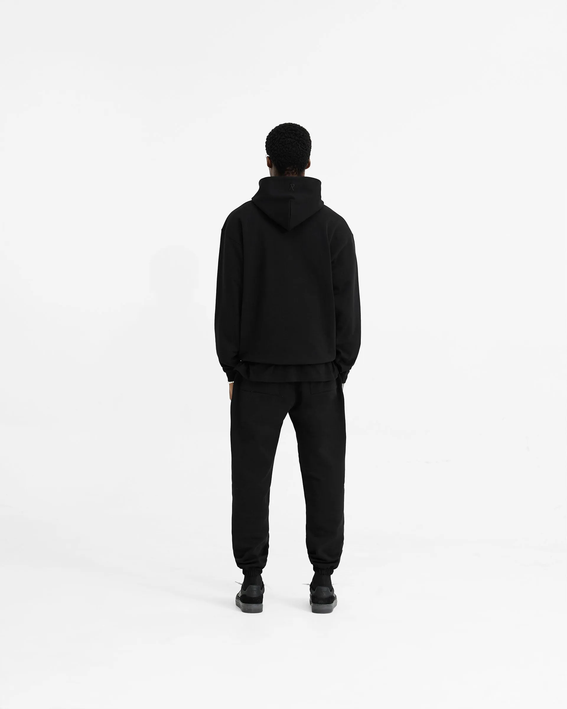 Initial Oversized Hoodie - Black