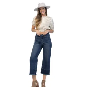 Judy Blue High Waisted Wide Leg Crop Jeans