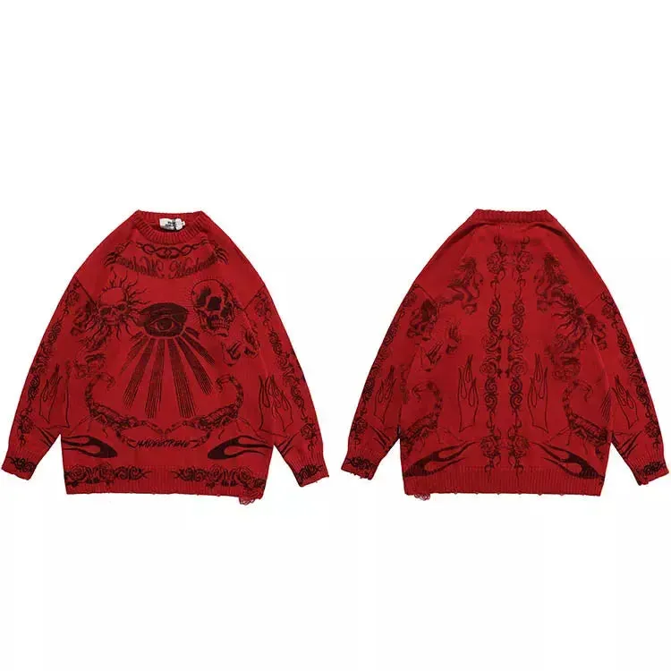 Karma Print Ripped Knit