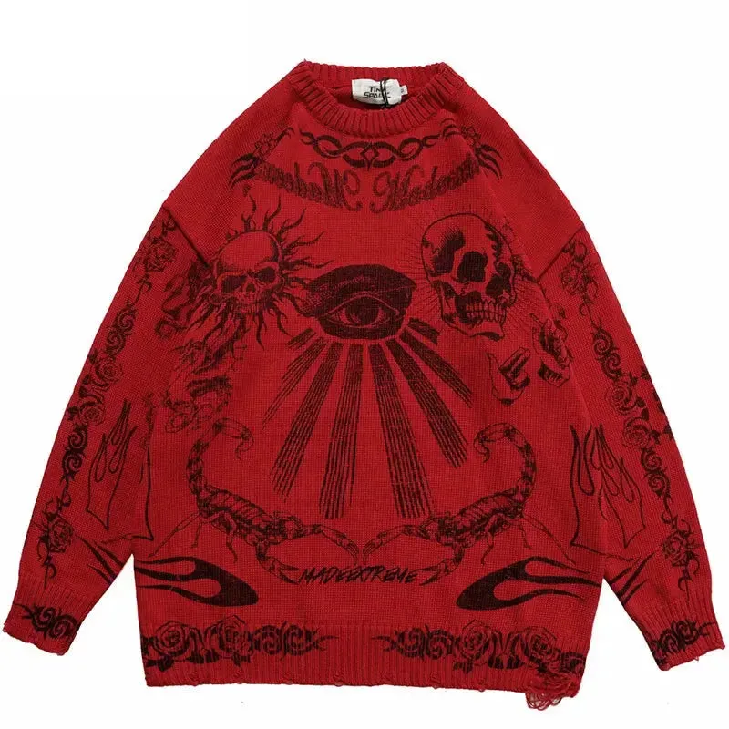 Karma Print Ripped Knit