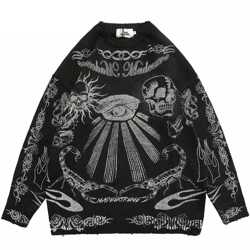 Karma Print Ripped Knit