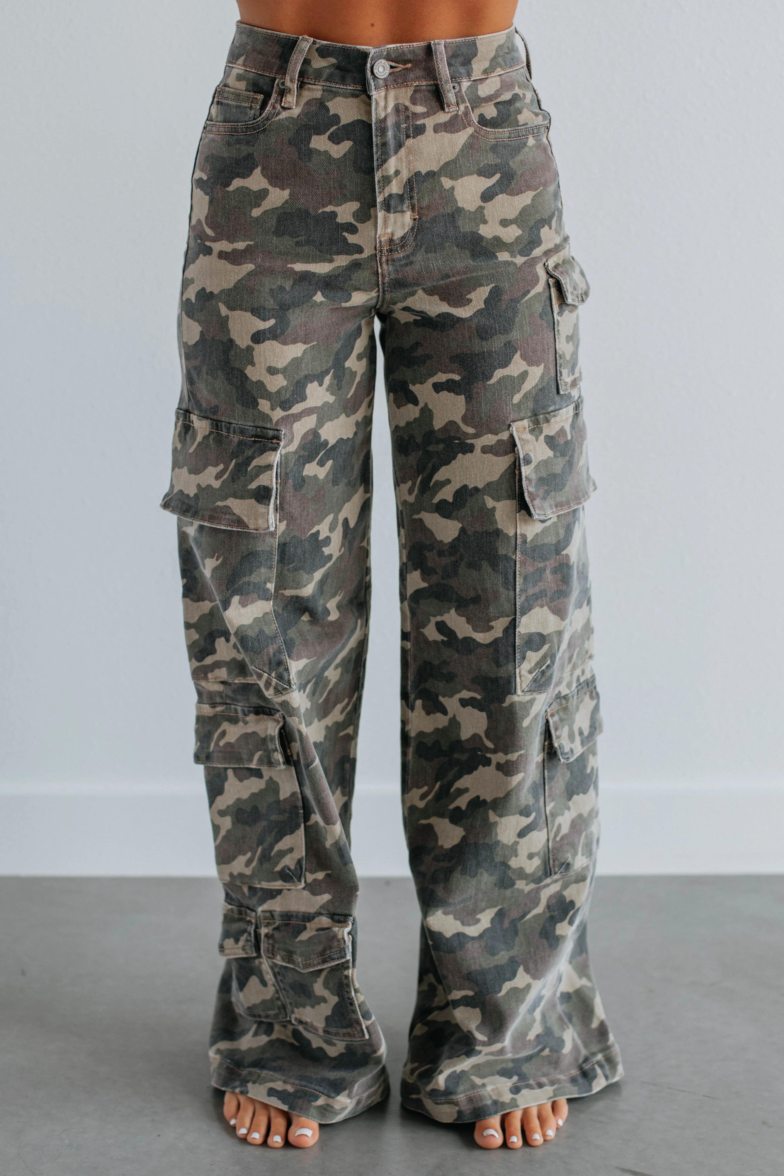 Nori Hidden Cargo Jeans - Camouflage