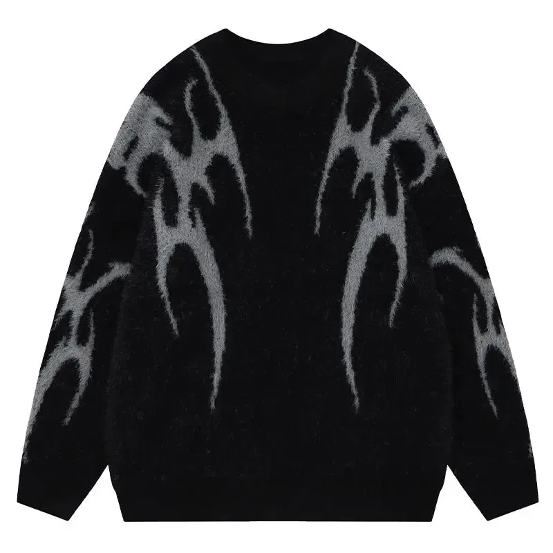 Oversized Gothic Pattern Knit