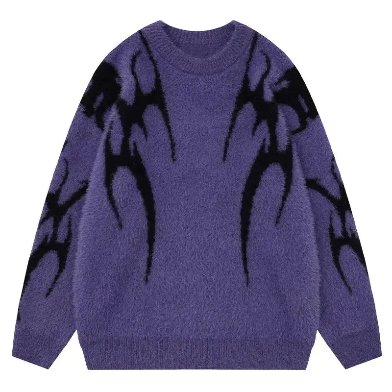 Oversized Gothic Pattern Knit