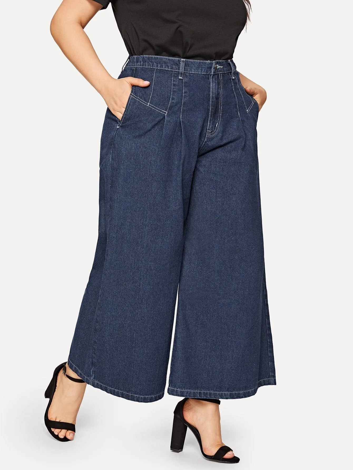 Plus Wide Leg Jeans