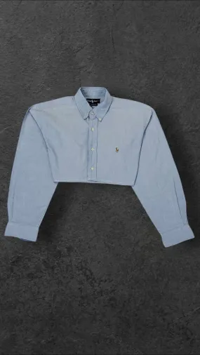 RALPH LAUREN CROPPED BAGGY LONG SLEEVED SHIRT