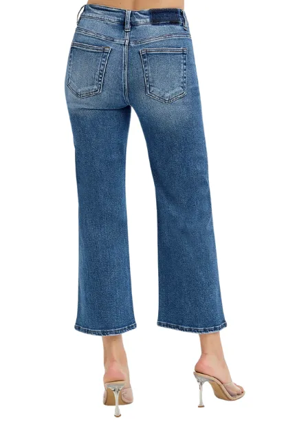 Risen Crissy MR Crop Wide Leg Jeans