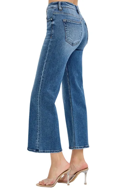 Risen Crissy MR Crop Wide Leg Jeans