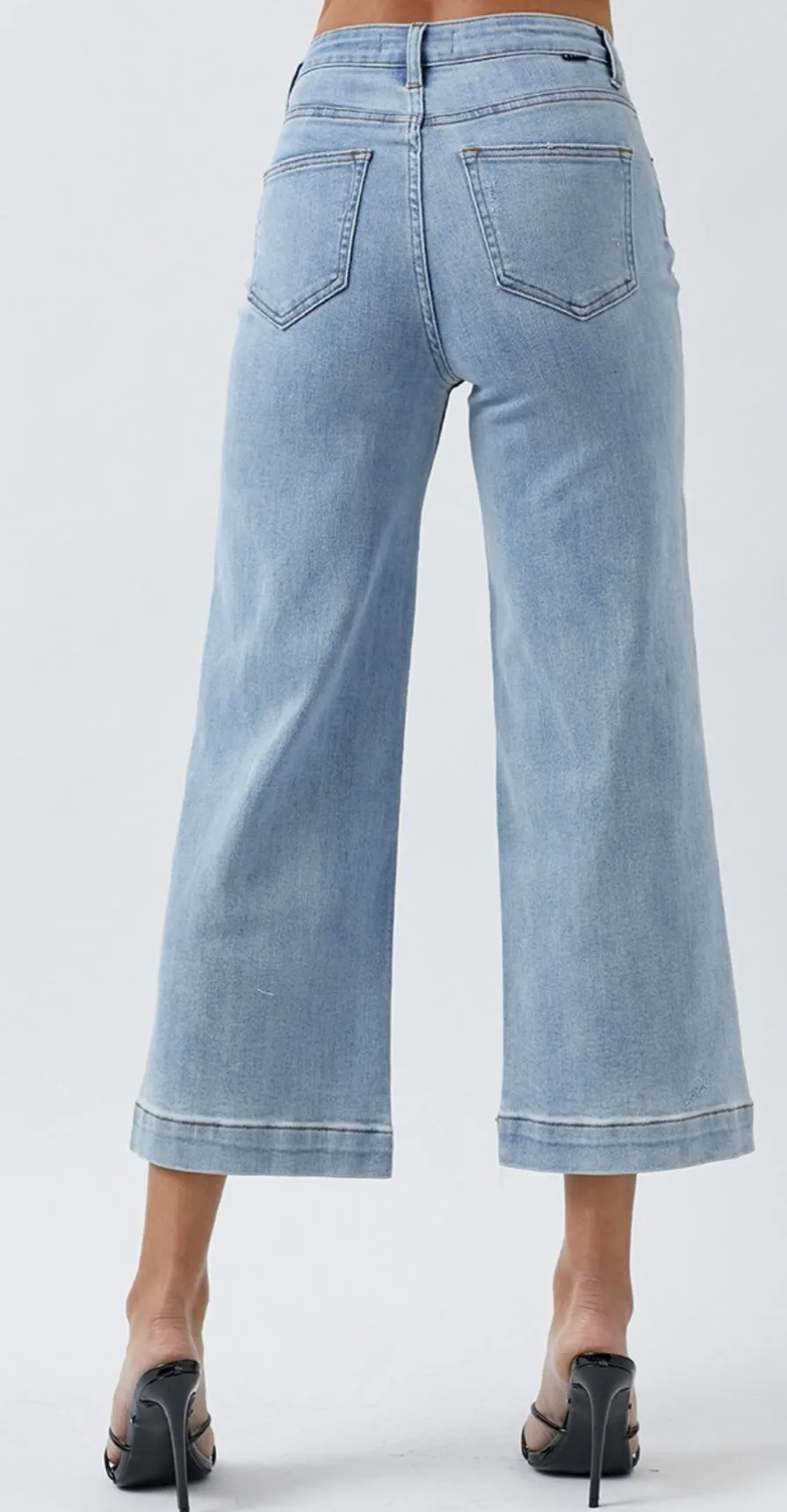 RISEN HR Ankle Wide Leg Denim (Lightwash)