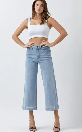 RISEN HR Ankle Wide Leg Denim (Lightwash)