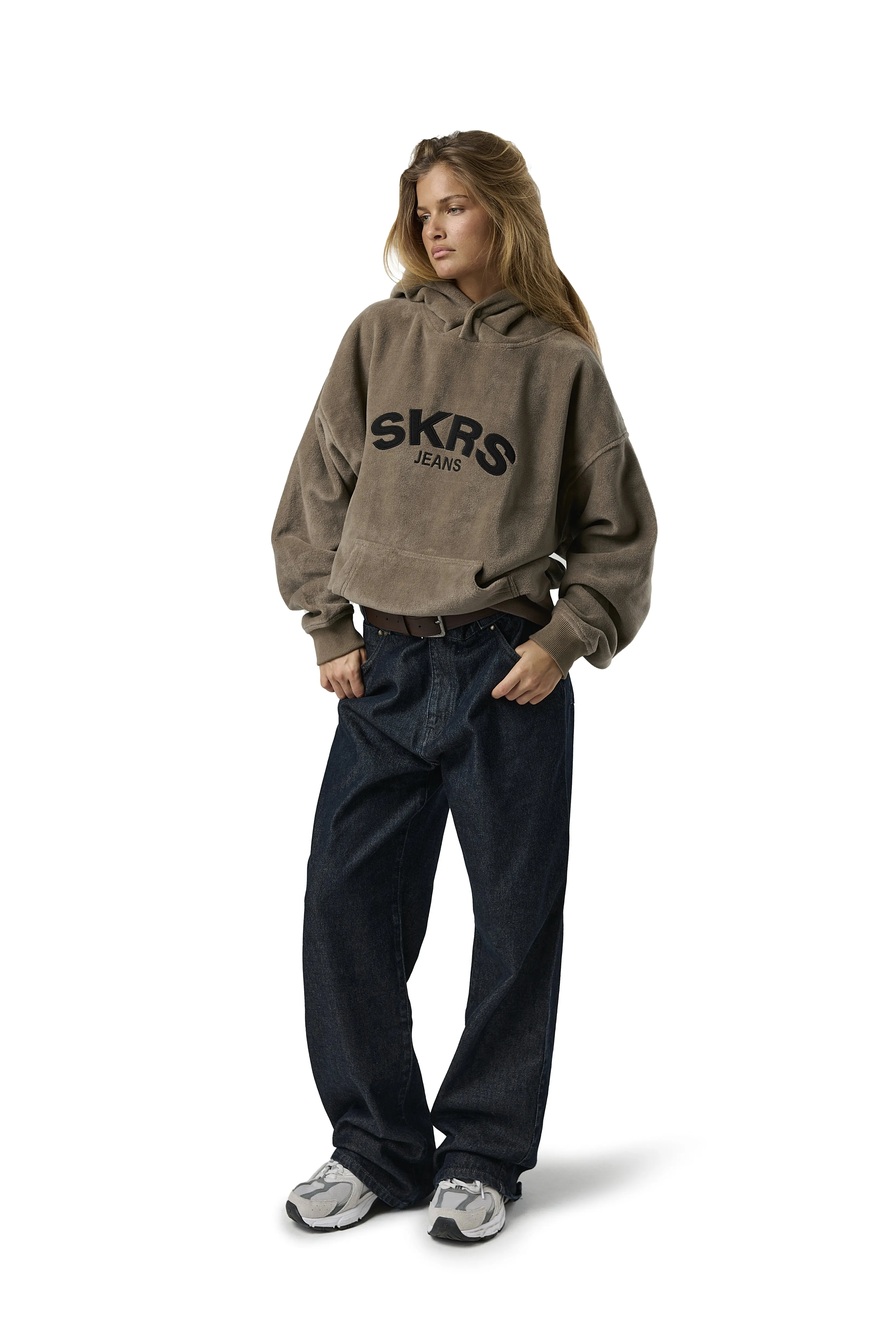 SKRS Fleece Hoodie in Otter