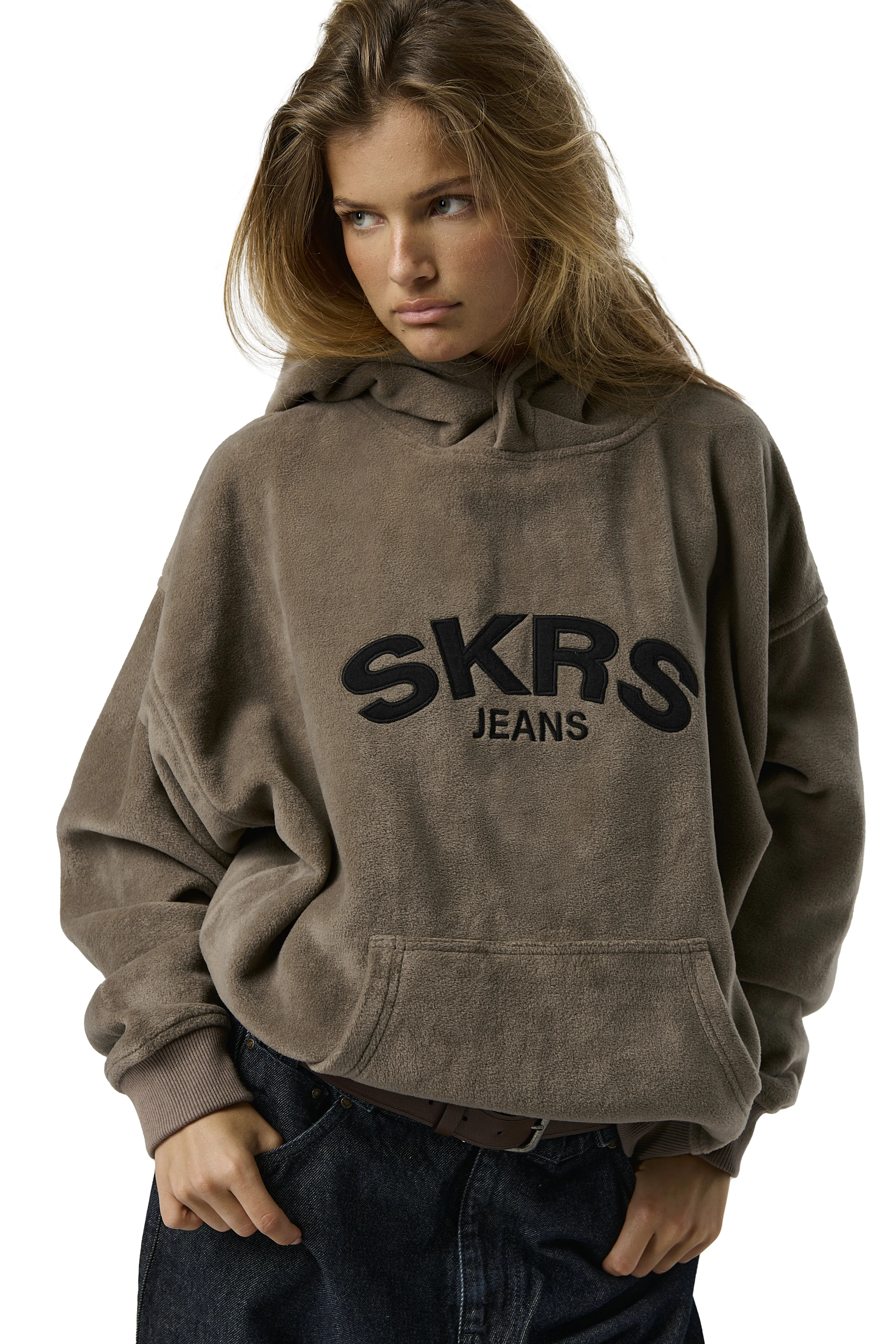 SKRS Fleece Hoodie in Otter