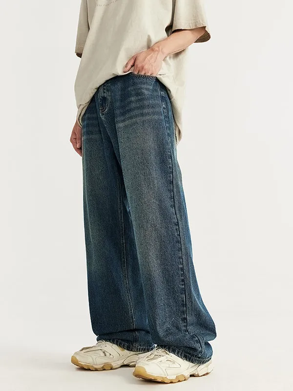 Vintage Style Wide Leg Jeans