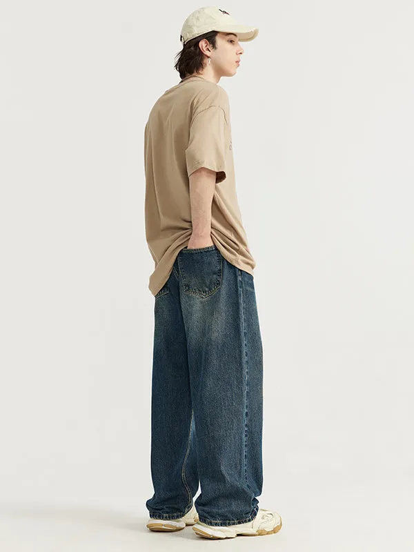 Vintage Style Wide Leg Jeans