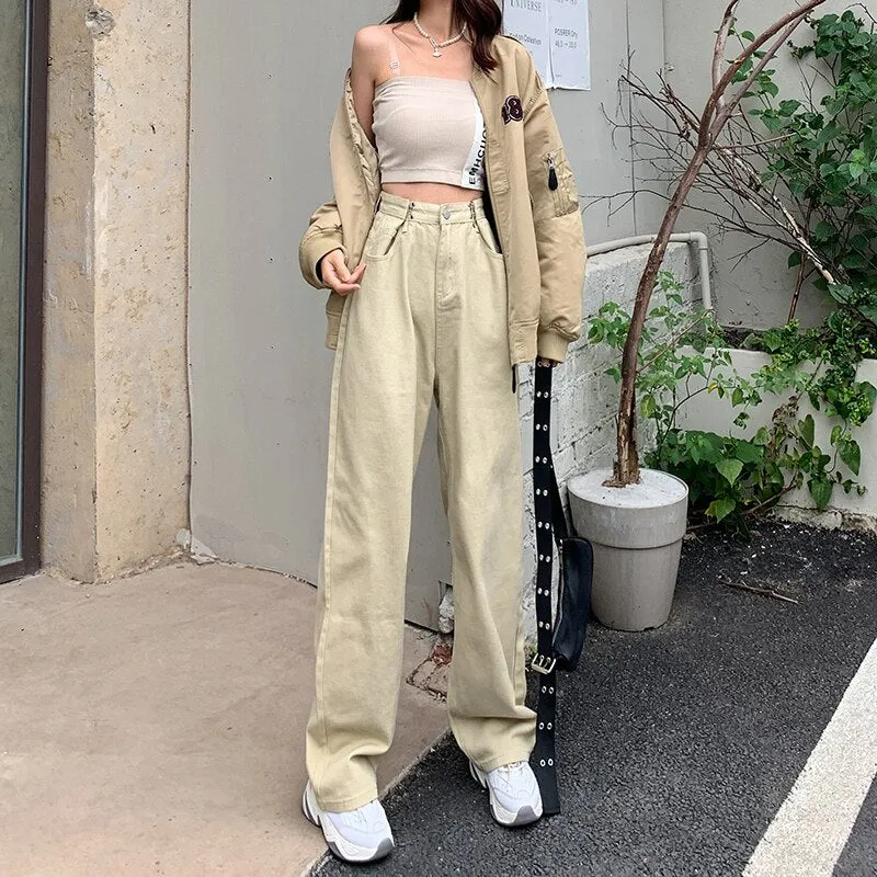 Woman Wide Leg Cotton Pants