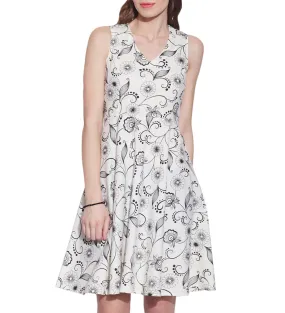 Women Apparels Cotton Printed Dress,Machine Washable,W-CPD46-1632, Size-46 Inch