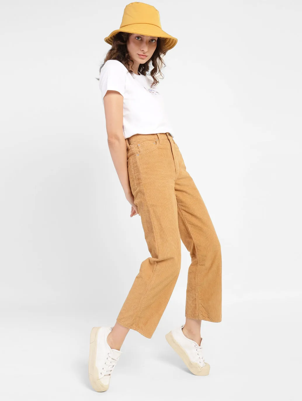 Women's High Rise Loose Fit Trousers