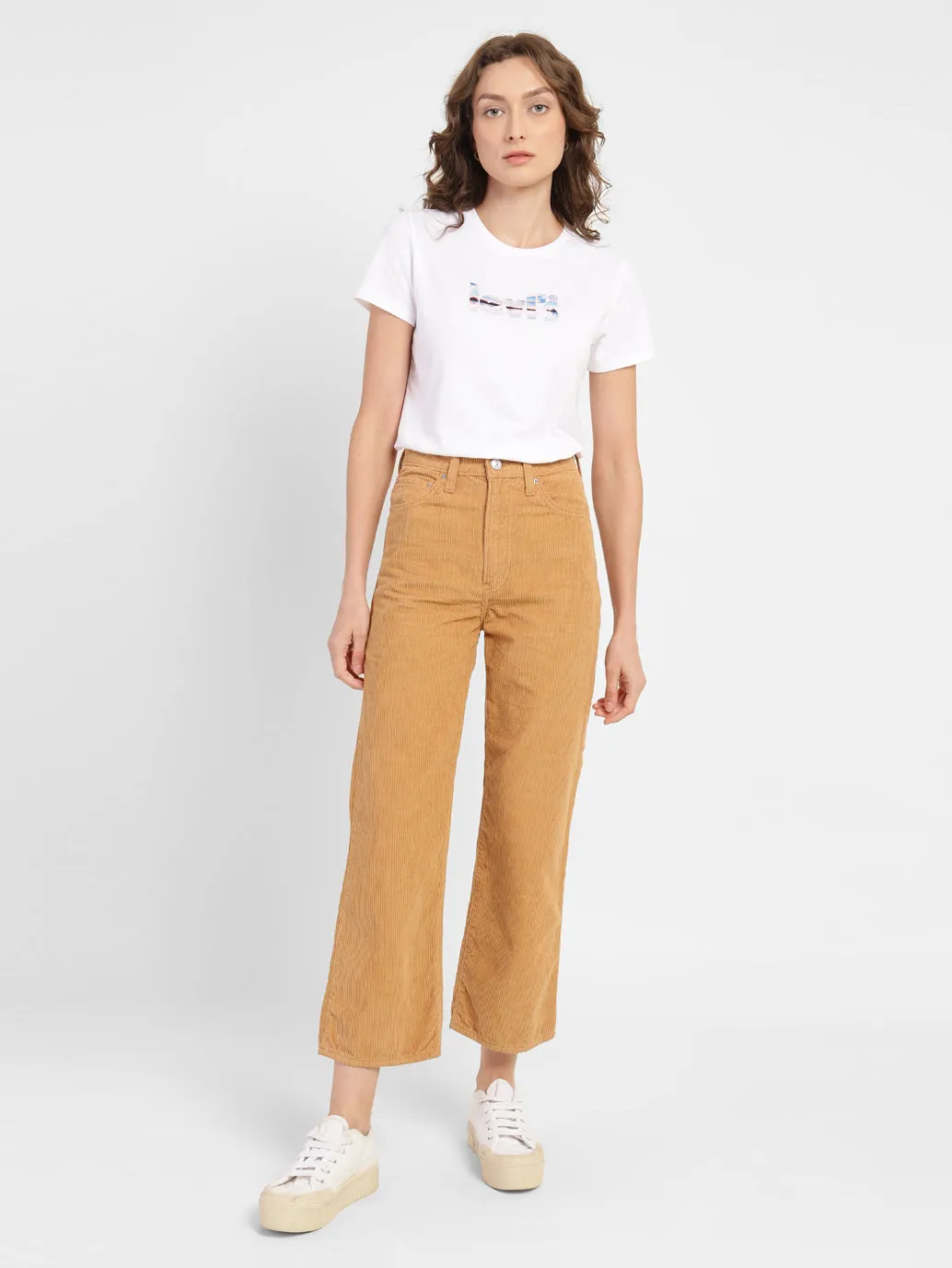 Women's High Rise Loose Fit Trousers