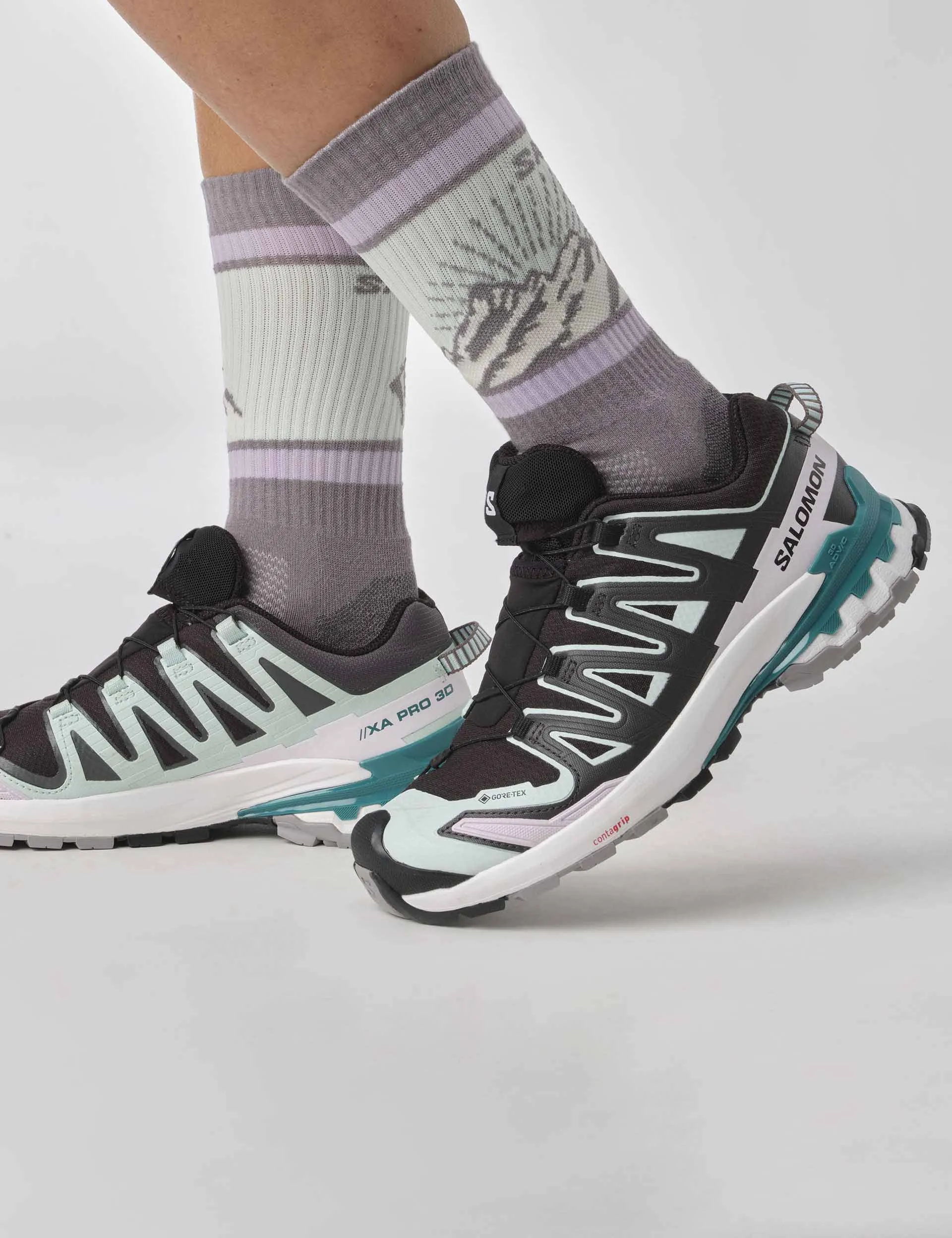 XA Pro 3D V9 Gore-Tex - Black/Bleached Aqua/Harbor Blue